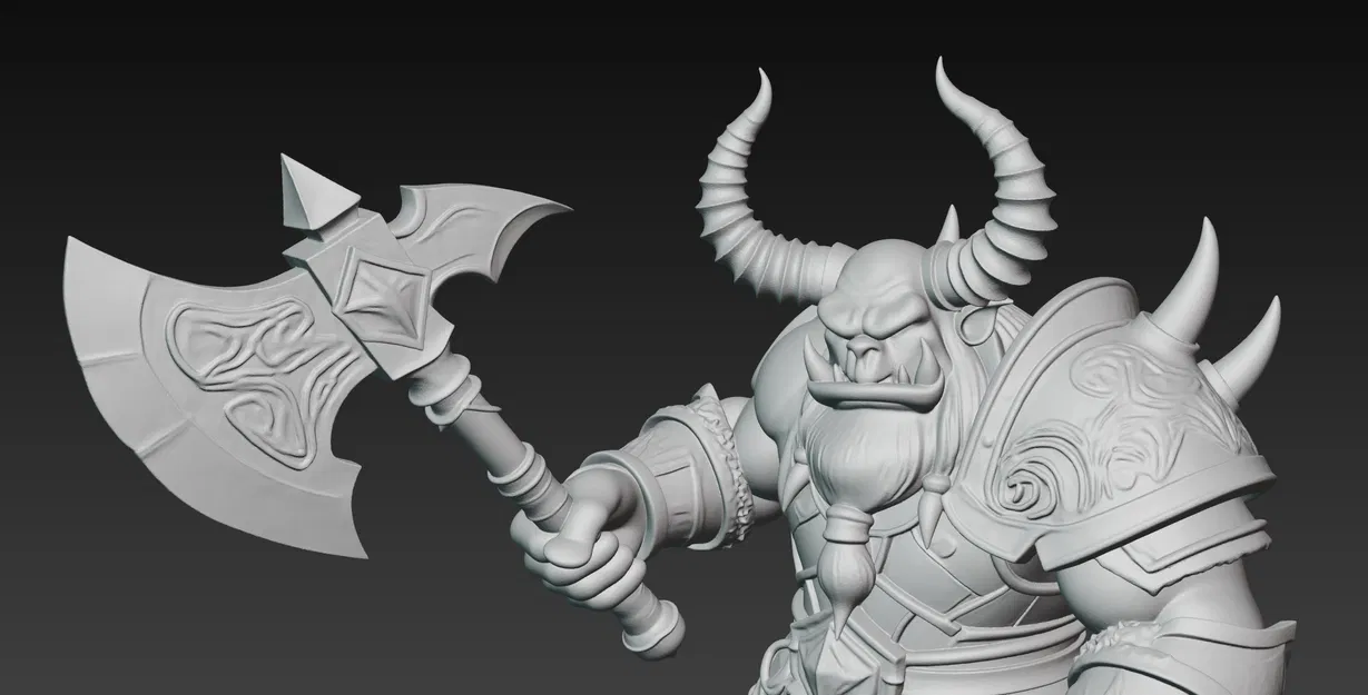 Mô hình Ogre chiến binh cưỡi tê giác in 3D chi tiết cực đẹp - Image 3