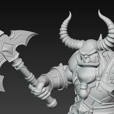 Mô hình Ogre chiến binh cưỡi tê giác in 3D chi tiết cực đẹp