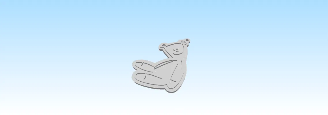 Móc khóa gấu bông dễ thương phong cách Mr. Bean in 3D - Image 1