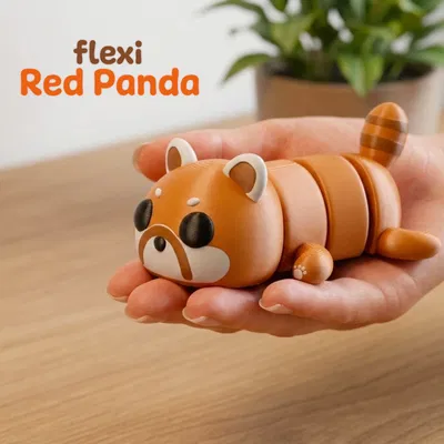 Gấu Trúc Đỏ Khớp Nối Flexi (+Móc Khóa)