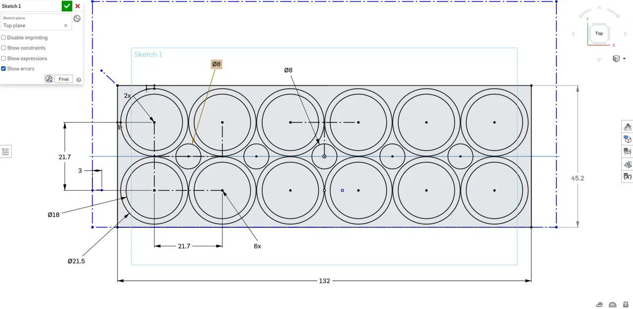 Khung giữ khối pin 12S 21700 - Image 2