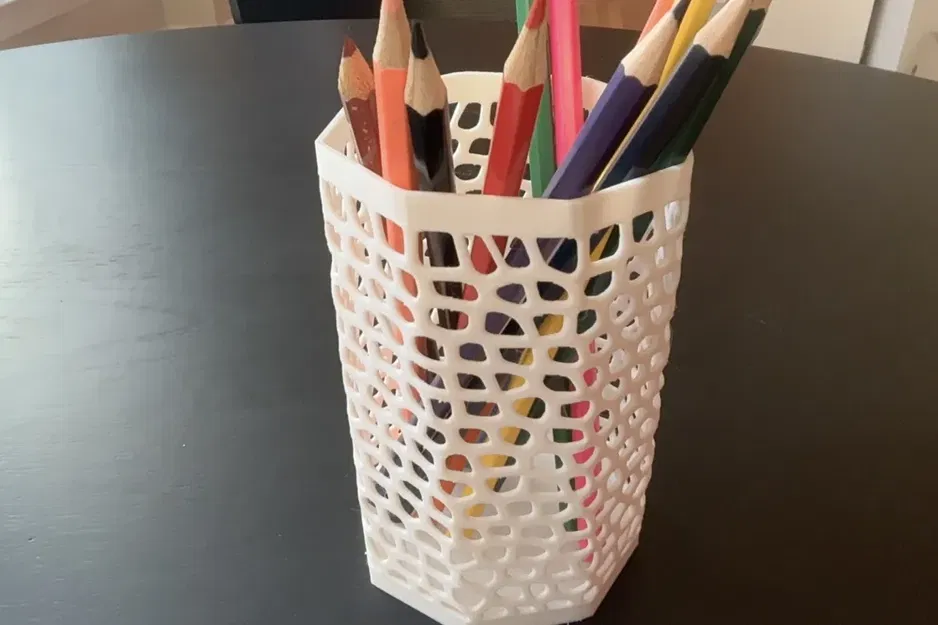 Hộp đựng bút in 3D thiết kế lưới hiện đại (Modern Pencil Holder) - Image 2