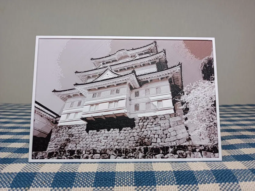 Tranh in 3D Lâu đài Odawara (No2) - HueForge - Image 1