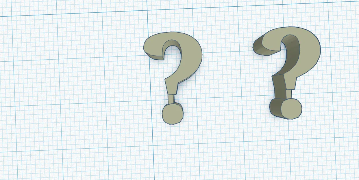 Mô hình dấu chấm hỏi trang trí 3D tinh tế và hiện đại - Image 1