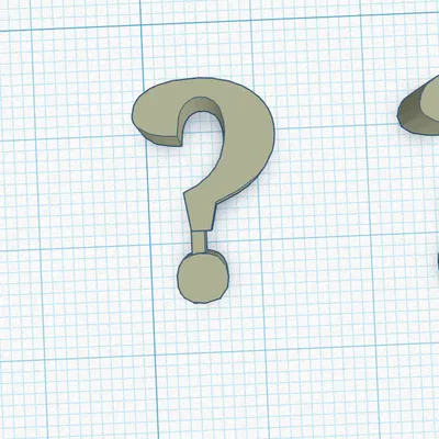 Mô hình dấu chấm hỏi trang trí 3D tinh tế và hiện đại