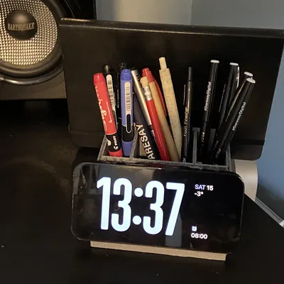 Đế sạc điện thoại kiêm khay đựng đồ để bàn đa năng 3D in