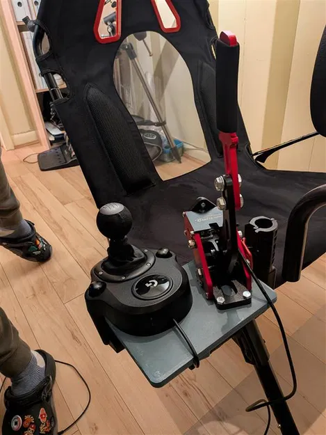 Tấm gắn cần số Logitech và phanh tay Sim cho ghế đua GT Lite - Image 1