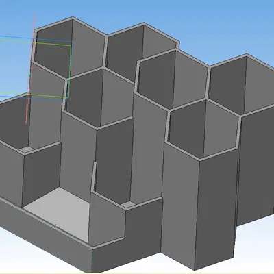Khay đựng bút để bàn hình tổ ong độc đáo - In 3D