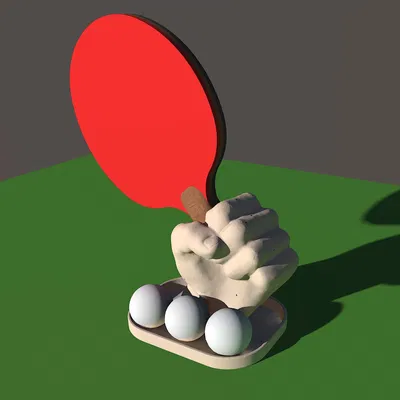 Giá đỡ vợt bóng bàn kèm khay chứa bóng