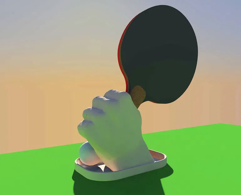 Giá đỡ vợt bóng bàn kèm khay chứa bóng - Image 4