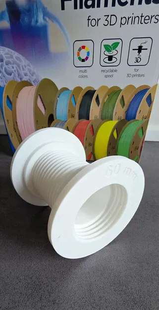 Bộ trục và đai ốc 60mm cho cuộn nhựa bìa cứng - Image 4