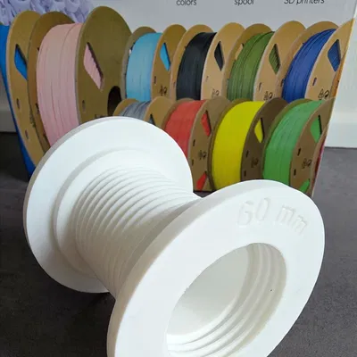 Bộ trục và đai ốc 60mm cho cuộn nhựa bìa cứng