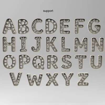 Bộ Chữ Cái Ghép Hình Alphabet Puzzle - Đồ Chơi Giáo Dục In 3D