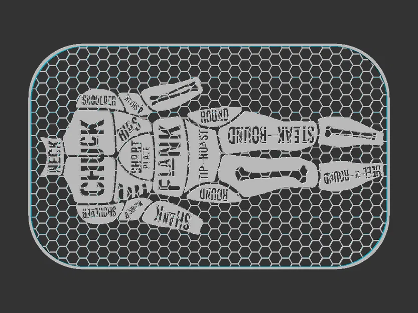 Bảng sơ đồ thịt "Long Pig" - Image 2