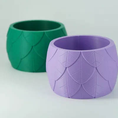 Chậu Trồng Cây Họa Tiết Vảy Lá – Chậu Hoa Trang Trí Phong Cách Thực Vật