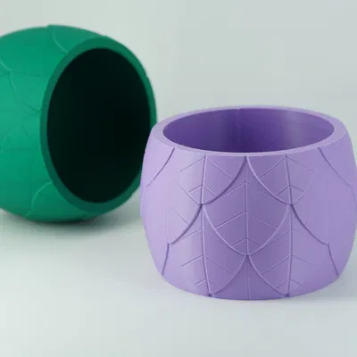 Chậu Trồng Cây Họa Tiết Vảy Lá – Chậu Hoa Trang Trí Phong Cách Thực Vật