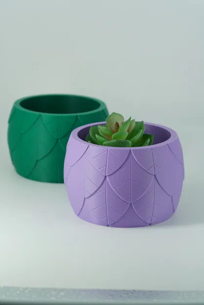 Chậu Trồng Cây Họa Tiết Vảy Lá – Chậu Hoa Trang Trí Phong Cách Thực Vật - Image 8