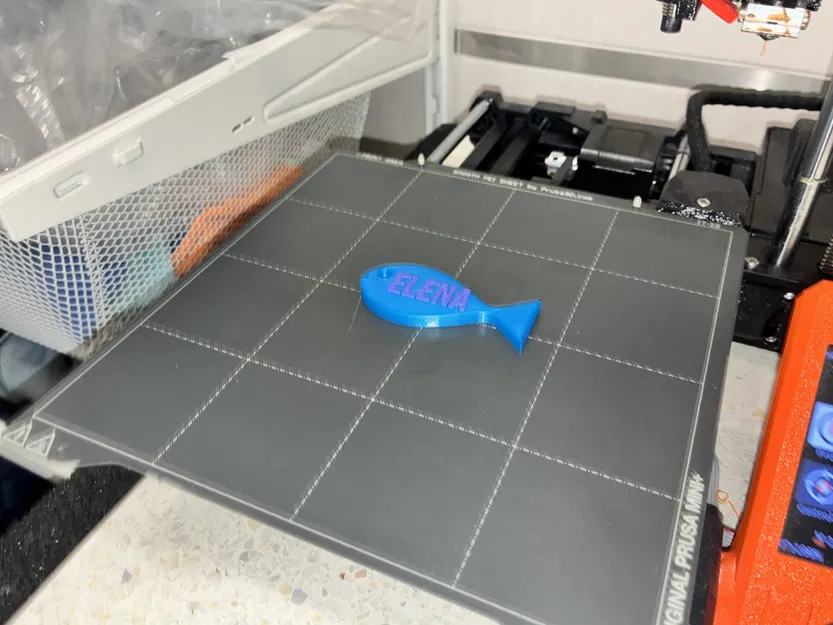 Móc khóa cá Elena - Nhãn dán cá tính & phụ kiện balo (Không support, đã test trên Prusa Mini) - Image 1