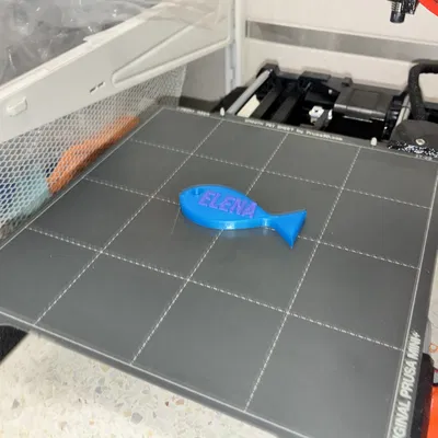 Móc khóa cá Elena - Nhãn dán cá tính & phụ kiện balo (Không support, đã test trên Prusa Mini)