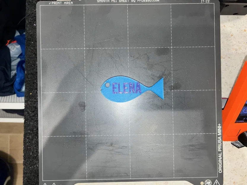 Móc khóa cá Elena - Nhãn dán cá tính & phụ kiện balo (Không support, đã test trên Prusa Mini) - Image 3