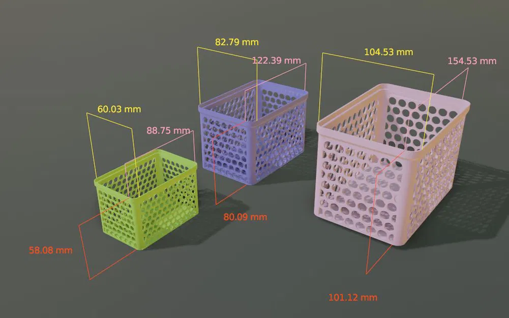 Bộ 3 giỏ đựng đồ thông minh in 3D tiện lợi cho gia đình - Image 2