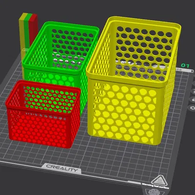 Bộ 3 giỏ đựng đồ thông minh in 3D tiện lợi cho gia đình