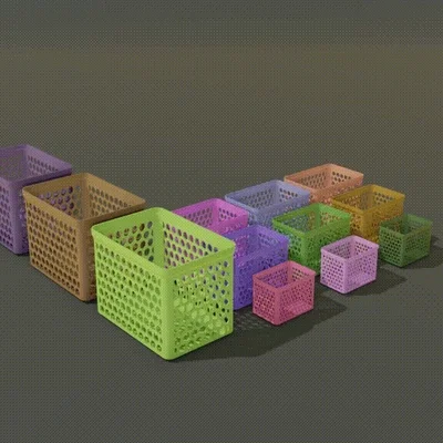 Bộ 3 giỏ đựng đồ thông minh in 3D tiện lợi cho gia đình 7