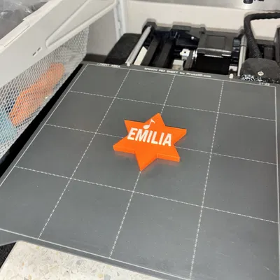 Móc khóa ngôi sao Emilia - Phụ kiện âm nhạc cá nhân hóa (Không cần support, đã test trên Prusa Mini)