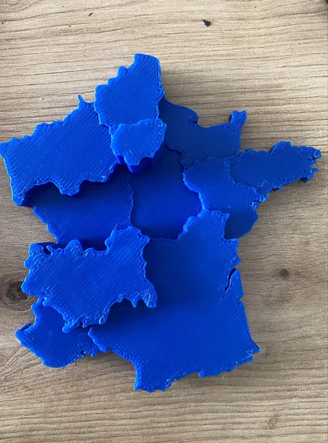 Bản đồ địa hình dân số nước Pháp in 3D - Image 1