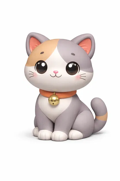 Mô hình chú mèo Cute Cat dễ thương để bàn in 3D - Image 1