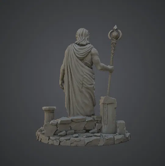 Tượng Thần Cổ Đại – Vị Thần Huyền Thoại Cầm Trượng - Image 3