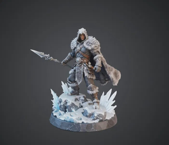 Frozen Tundra Hunter – Chiến binh băng giá khoác áo lông cùng ngọn giáo - Image 1