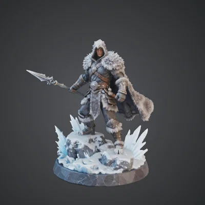 Frozen Tundra Hunter – Chiến binh băng giá khoác áo lông cùng ngọn giáo