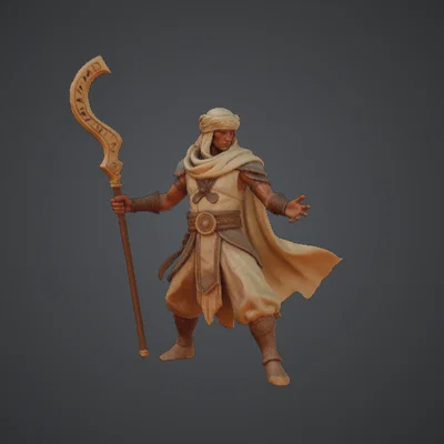 Desert Nomad Mage – Pháp sư sa mạc với quyền trượng lưỡi liềm