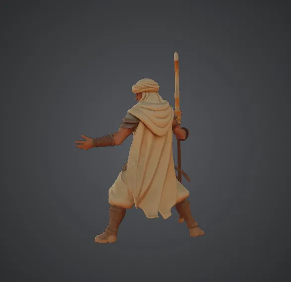 Desert Nomad Mage – Pháp sư sa mạc với quyền trượng lưỡi liềm - Image 3