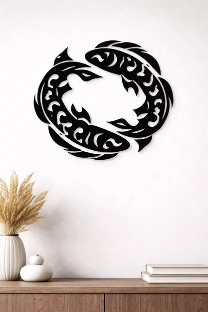 Mô hình tranh treo tường cung Song Ngư (Pisces) - Bộ sưu tập Cung hoàng đạo - Image 1