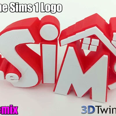 Mô hình 3D Logo Game Sims