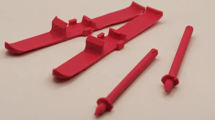 Bộ ván trượt tuyết mini cho robot (Ski Robot) - Phụ kiện in 3D độc đáo - Image 1