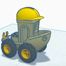 Mô hình thuyền Benchy cơ khí có mũ bảo hộ độc đáo