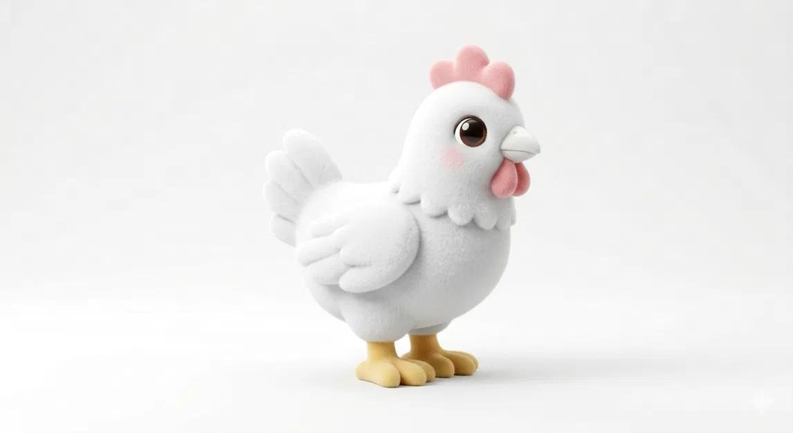 Mô hình chú gà nhỏ đáng yêu Cute Chicken dùng để in 3D trang trí - Image 1