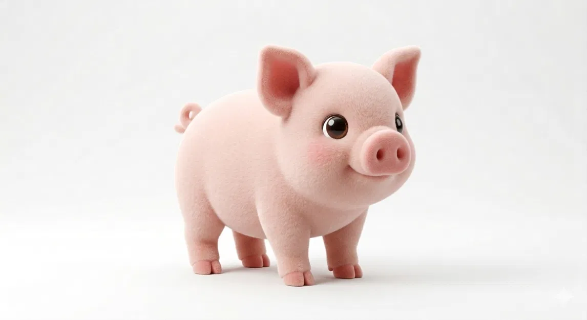 Mô hình 3D chú heo con dễ thương để bàn trang trí - Image 1