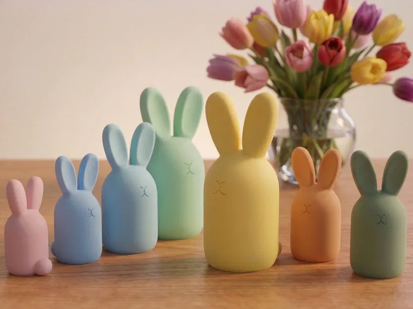 Mô hình thỏ Phục sinh tối giản hiện đại - chỉ 3g & in dưới 30 phút! - không cần support! - Image 1