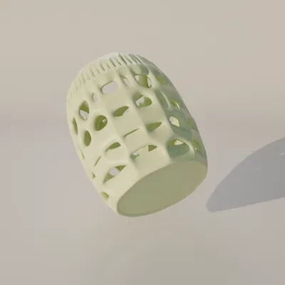 Ống cắm bút, lọ hoa họa tiết Voronoi Organic in 3D độc đáo