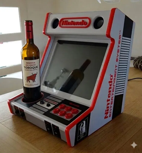 Giá Đỡ Chai Rượu Hình Máy Game Retro Arcade - Image 1
