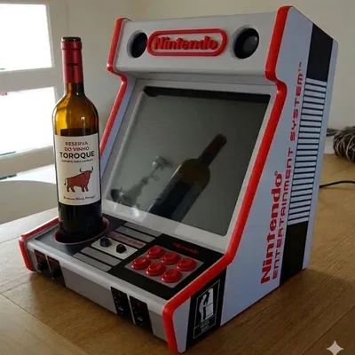 Giá Đỡ Chai Rượu Hình Máy Game Retro Arcade