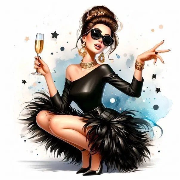 Mô hình 3D quý cô sang chảnh Shampagne Chic cực kỳ chi tiết - Image 2