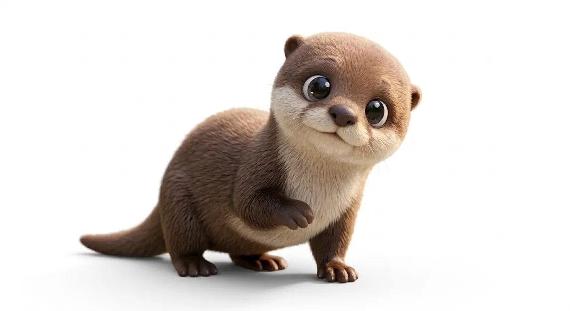 Mô hình chú Rái cá đáng yêu (Cute Otter) - File in 3D độc đáo - Image 1