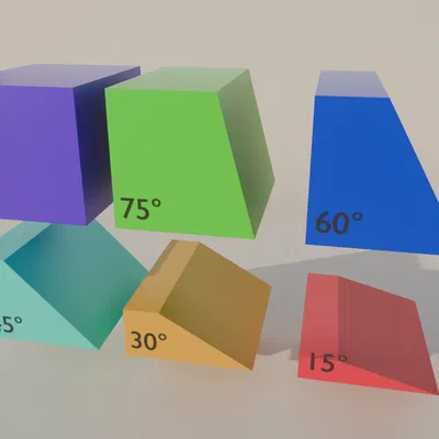 Bộ khối đo góc (Degree Blocks) 15-90 độ hỗ trợ in 3D và cơ khí