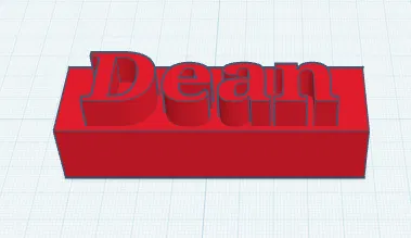 Bảng tên để bàn cá nhân hóa chữ Dean in 3D độc đáo - Image 1