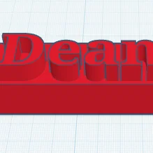 Bảng tên để bàn cá nhân hóa chữ Dean in 3D độc đáo